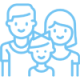 Grafický element - mladá rodina - žena, muž a dieťa