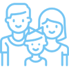 Grafický element - mladá rodina - žena, muž a dieťa