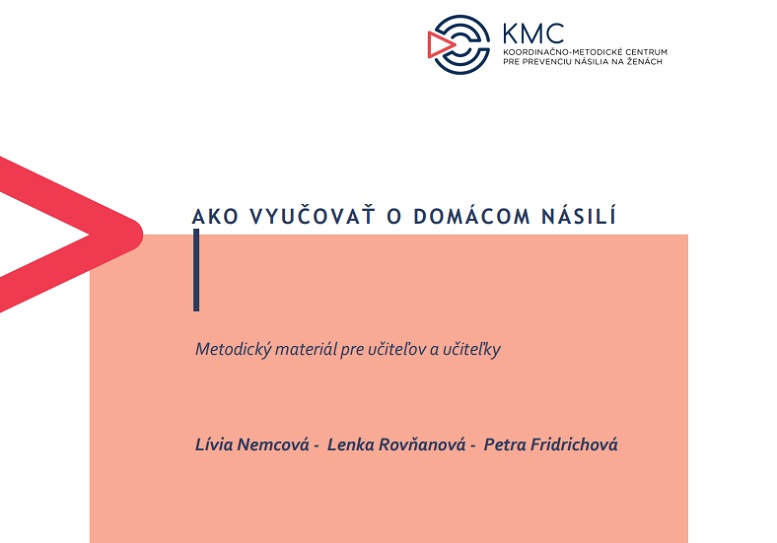 Titulná strana publikácie Ako vyučovať o domácom násilí - L. Nemcová, L. Rovňanová, P. Fridrichová, 2019