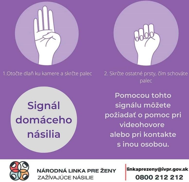 Signal pomoci - gesta ruk