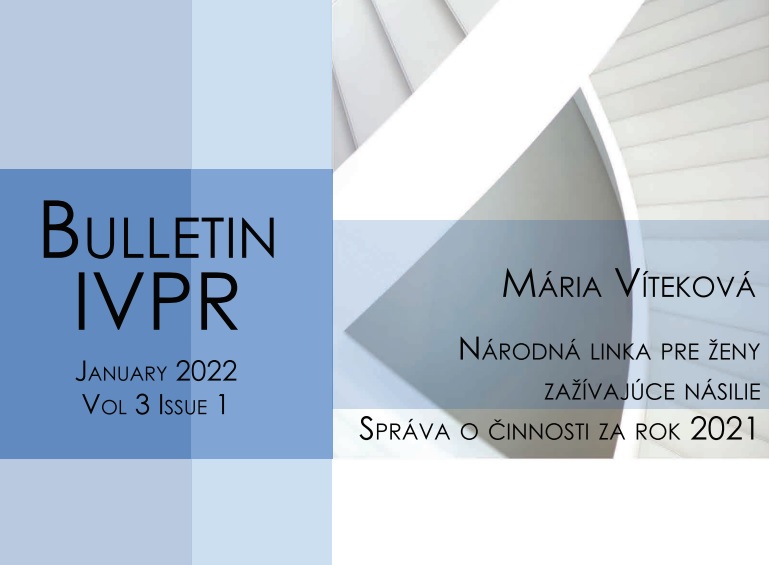 Titulná strana Bulletinu IVPR 1/2022