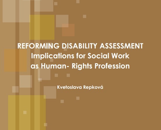Titulná strana knihy Reforming disability assessment (K. Repková, 2022)