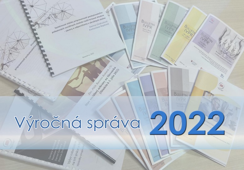 Titulná strana Výročnej správy IVPR za rok 2022