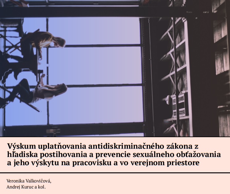 Titulná strana výskumnej správy Výskum uplatňovania antidiskriminačného zákona... (Valkovičová, Kuruc a kol., 2023)