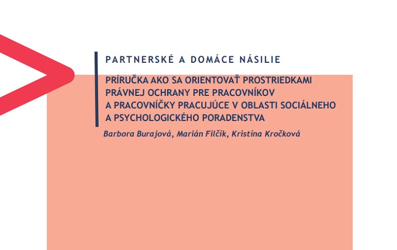 Titulná strana publikácie Partnerské a domáce násilie. Príručka, ako sa orientovať prostriedkami právnej ochrany (PERD, 2023)