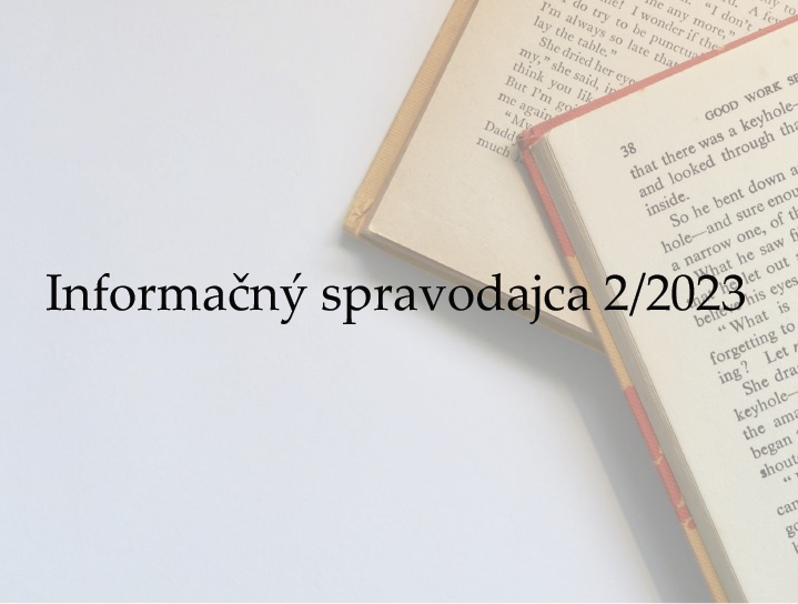 Titulná strana Informačného spravodajcu knižnice DISSO 2/2023