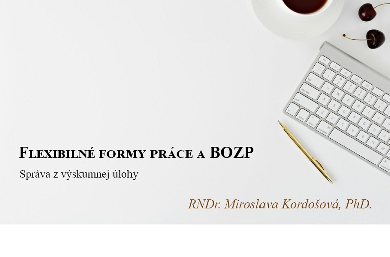 Titulná strana výskumnej správy Flexibilné formy práce a BOZP (M. Kordošová, 2023)