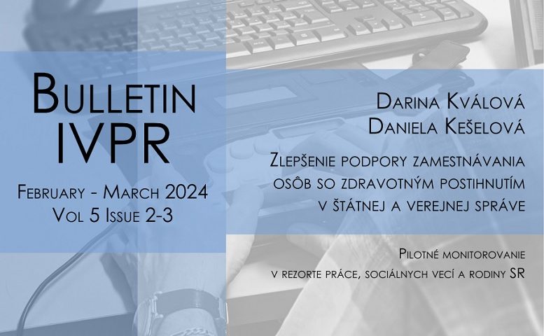 Titulná strana Bulletinu IVPR 2-3/2024