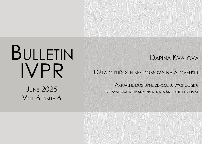 Titulná strana Bulletinu IVPR 6/2025