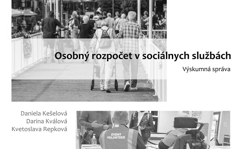 Titulná strana výskumnej správy Osobný rozpočet v sociálnych službách