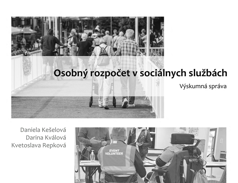 Titulná strana výskumnej správy Osobný rozpočet v sociálnych službách